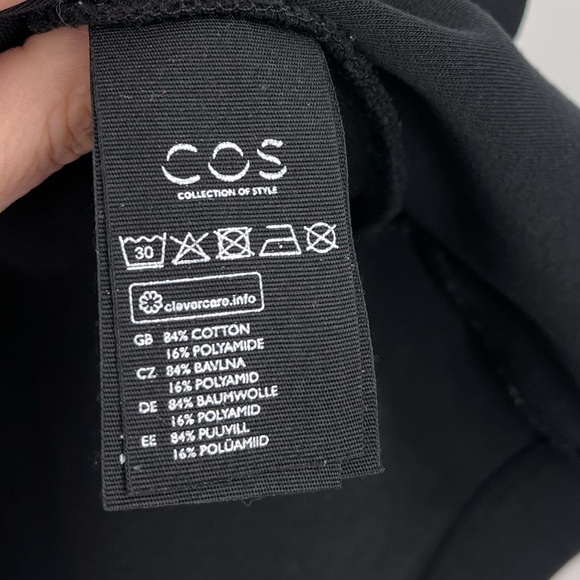COS Neoprene Mini Dress Black Mini Dress Size 6 - Picture 4 of 5